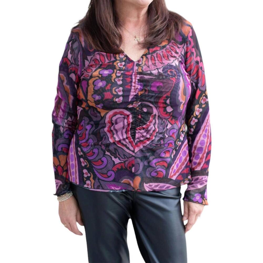 NEW ISLE reversible della top in multi-colored